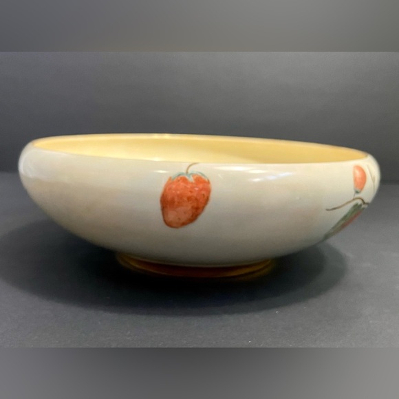 Vtg Limoges Hand Painted Porcelain Strawberry Bowl Gold Guild Art Nouveau 1934 - Picture 4 of 16